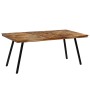 Mesa de comedor de teca reciclada y acero 180x90x76 cm de vidaXL, Mesas de cocina y de comedor - Ref: Foro24-245415, Precio: ...