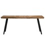 Mesa de comedor de teca reciclada y acero 180x90x76 cm de vidaXL, Mesas de cocina y de comedor - Ref: Foro24-245415, Precio: ...