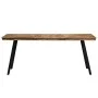 Mesa de comedor de teca reciclada y acero 180x90x76 cm de vidaXL, Mesas de cocina y de comedor - Ref: Foro24-245415, Precio: ...