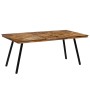 Mesa de comedor de teca reciclada y acero 180x90x76 cm de vidaXL, Mesas de cocina y de comedor - Ref: Foro24-245415, Precio: ...