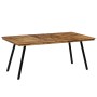Mesa de comedor de teca reciclada y acero 180x90x76 cm de vidaXL, Mesas de cocina y de comedor - Ref: Foro24-245415, Precio: ...