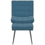Sillón de relax con reposapiés terciopelo azul en Sillas | Comprar online en Foru.es