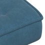 Sillón de relax con reposapiés terciopelo azul en Sillas | Comprar online en Foru.es