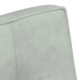 Banco de terciopelo gris claro 110x74x84 cm en Bancos | Comprar online en Foru.es