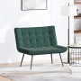 Banco de terciopelo verde oscuro 110x74x84 cm en Bancos | Comprar online en Foru.es