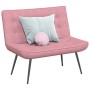 Banco de terciopelo rosa 110x74x84 cm en Bancos | Comprar online en Foru.es