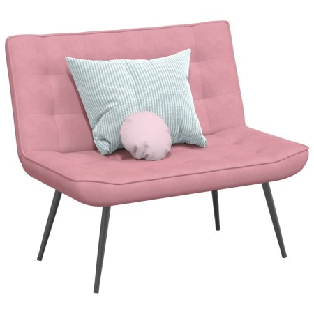 Banco de terciopelo rosa 110x74x84 cm en Bancos | Comprar online en Foru.es
