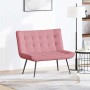 Banco de terciopelo rosa 110x74x84 cm en Bancos | Comprar online en Foru.es