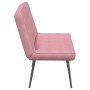Banco de terciopelo rosa 110x74x84 cm en Bancos | Comprar online en Foru.es