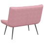 Banco de terciopelo rosa 110x74x84 cm en Bancos | Comprar online en Foru.es