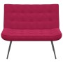 Banco de terciopelo rojo vino tinto 110x74x84 cm en Bancos | Comprar online en Foru.es
