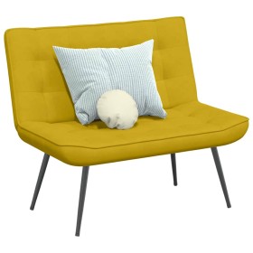 Banco de terciopelo amarillo 110x74x84 cm en Bancos | Comprar online en Foru.es