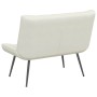 Banco de terciopelo color crema 110x74x84 cm en Bancos | Comprar online en Foru.es