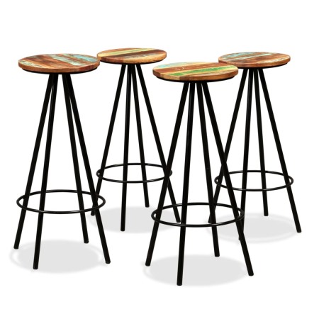 Taburetes de cocina 4 unidades madera maciza reciclada de vidaXL, Taburetes de cocina - Ref: Foro24-245446, Precio: 245,55 €,...