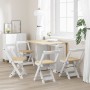 Sillas de comedor plegables 4 uds Corona madera pino blanco en Taburetes y sillas plegables | Comprar online en Foru.es