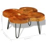 Mesa de centro con 4 troncos madera maciza de sheesham 35 cm de vidaXL, Mesas de centro - Ref: Foro24-242444, Precio: 125,15 ...