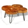 Mesa de centro con 4 troncos madera maciza de sheesham 35 cm de vidaXL, Mesas de centro - Ref: Foro24-242444, Precio: 123,65 ...