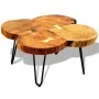 Mesa de centro con 4 troncos madera maciza de sheesham 35 cm de vidaXL, Mesas de centro - Ref: Foro24-242444, Precio: 123,65 ...