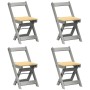 Sillas de comedor plegables 4 uds Corona madera pino gris en Taburetes y sillas plegables | Comprar online en Foru.es