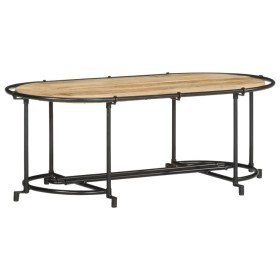 Mesa de centro madera maciza de mango rugosa 110x55x40 cm en Mesas de centro | Comprar online en Foru.es