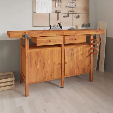 Werkbank mit Schubladen und Schrauben, Holzbank 162x62x83 cm von vidaXL, Arbeitstische - Ref: Foro24-153324, Preis: 362,47 €,...