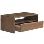 Mesa de centro borde vivo madera maciza acacia gris 90x50x40 cm de vidaXL, Mesas de centro - Ref: Foro24-246127, Precio: 138,...