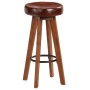Taburetes de cocina 2 uds cuero auténtico madera maciza acacia de vidaXL, Taburetes de cocina - Ref: Foro24-246260, Precio: 1...