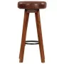 Taburetes de cocina 2 uds cuero auténtico madera maciza acacia de vidaXL, Taburetes de cocina - Ref: Foro24-246260, Precio: 1...
