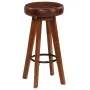 Taburetes de cocina 2 uds cuero auténtico madera maciza acacia de vidaXL, Taburetes de cocina - Ref: Foro24-246260, Precio: 1...