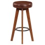 Taburetes de cocina 2 uds cuero auténtico madera maciza acacia de vidaXL, Taburetes de cocina - Ref: Foro24-246260, Precio: 1...
