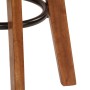 Taburetes de cocina 2 uds cuero auténtico madera maciza acacia de vidaXL, Taburetes de cocina - Ref: Foro24-246260, Precio: 1...