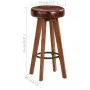 Taburetes de cocina 2 uds cuero auténtico madera maciza acacia de vidaXL, Taburetes de cocina - Ref: Foro24-246260, Precio: 1...