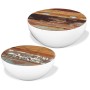 Set mesa de centro forma cuenco 2 uds madera maciza reciclada de vidaXL, Mesas de centro - Ref: Foro24-243351, Precio: 136,35...