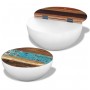 Set mesa de centro forma cuenco 2 uds madera maciza reciclada de vidaXL, Mesas de centro - Ref: Foro24-243351, Precio: 136,35...