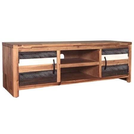 Mueble para TV de madera maciza de acacia 120x35x40 cm de vidaXL, Muebles TV - Ref: Foro24-246044, Precio: 184,68 €, Descuent...