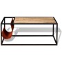 Mesa de centro con revistero de cuero auténtico 110x50x45 cm de vidaXL, Mesas de centro - Ref: Foro24-244241, Precio: 88,68 €...