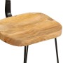 Taburetes de barra 2 uds madera maciza de mango 49x43x79 cm en Taburetes de cocina | Comprar online en Foru.es
