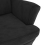 Sillón de terciopelo negro de vidaXL, Sillones - Ref: Foro24-324065, Precio: 202,87 €, Descuento: %