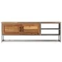 Mueble para TV madera de teca reciclada y acero 120x30x40 cm de vidaXL, Muebles TV - Ref: Foro24-246281, Precio: 157,23 €, De...