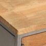 Mueble para TV madera de teca reciclada y acero 120x30x40 cm de vidaXL, Muebles TV - Ref: Foro24-246281, Precio: 173,41 €, De...