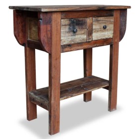Mesa consola de madera maciza reciclada 80x35x80 cm de vidaXL, Mesas auxiliares - Ref: Foro24-244509, Precio: 242,11 €, Descu...