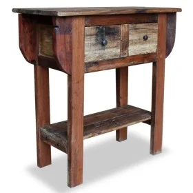 Solid recycled wood console table 80x35x80 cm by vidaXL, Side tables - Ref: Foro24-244509, Price: 236,78 €, Discount: %