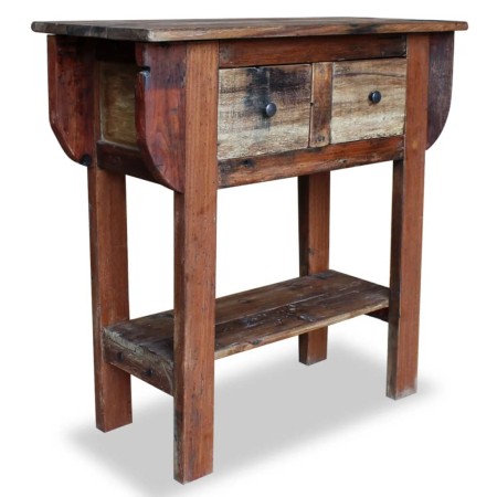 Mesa consola de madera maciza reciclada 80x35x80 cm de vidaXL, Mesas auxiliares - Ref: Foro24-244509, Precio: 242,11 €, Descu...
