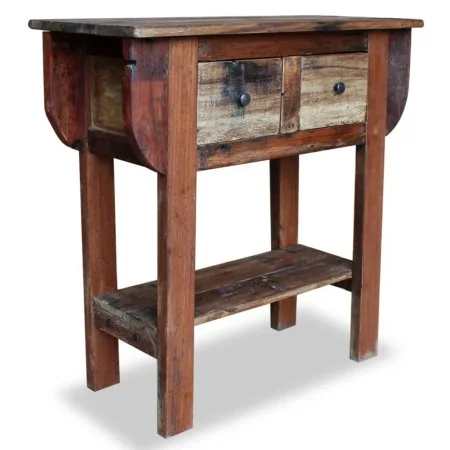 Mesa consola de madera maciza reciclada 80x35x80 cm de vidaXL, Mesas auxiliares - Ref: Foro24-244509, Precio: 236,78 €, Descu...
