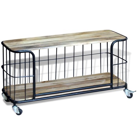 Mueble de TV de madera maciza de mango 100x40x45 cm de vidaXL, Muebles TV - Ref: Foro24-243301, Precio: 206,99 €, Descuento: %