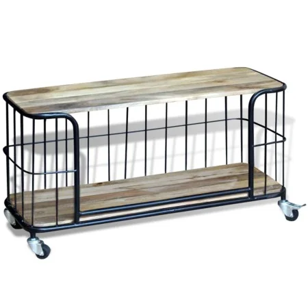 Mueble de TV de madera maciza de mango 100x40x45 cm de vidaXL, Muebles TV - Ref: Foro24-243301, Precio: 204,38 €, Descuento: %