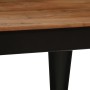 Mesa de comedor de madera maciza de acacia y acero 120x60x76 cm de vidaXL, Mesas de cocina y de comedor - Ref: Foro24-246295,...