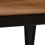 Mesa de comedor de madera maciza de acacia y acero 120x60x76 cm de vidaXL, Mesas de cocina y de comedor - Ref: Foro24-246295,...