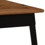 Mesa de comedor de madera maciza de acacia y acero 120x60x76 cm de vidaXL, Mesas de cocina y de comedor - Ref: Foro24-246295,...