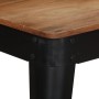 Mesa de comedor de madera maciza de acacia y acero 120x60x76 cm de vidaXL, Mesas de cocina y de comedor - Ref: Foro24-246295,...